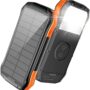 Power Bank, Solar Charger with Qi Wireless Charger